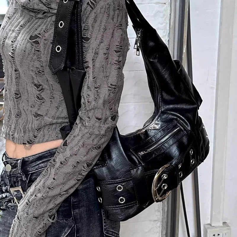 STREET LUXE KADIN KEMER DETAYLI OMUZ ÇANTASI