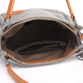 KADIN SÜET CANVAS TOTE ÇAPRAZ ÇANTA