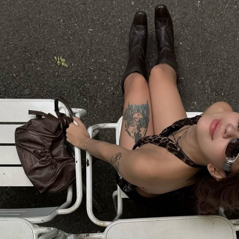 Bolso de hombro de mujer con efecto lavado vintage 