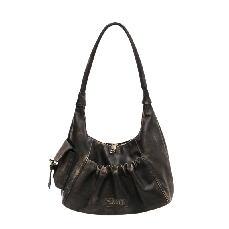 Bolso de hombro de mujer con efecto lavado vintage 