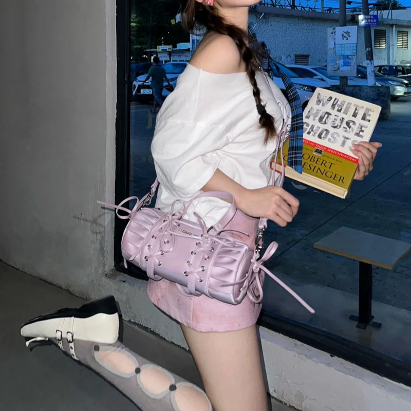 CULTIVATOR Bale Silk-Bow Mini Cylinder Bag