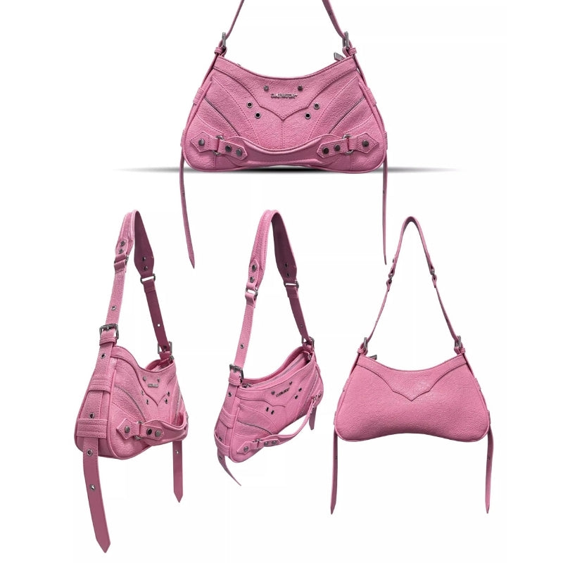 CULTIVATOR Niche Waxed PU Shoulder Bag Y2K