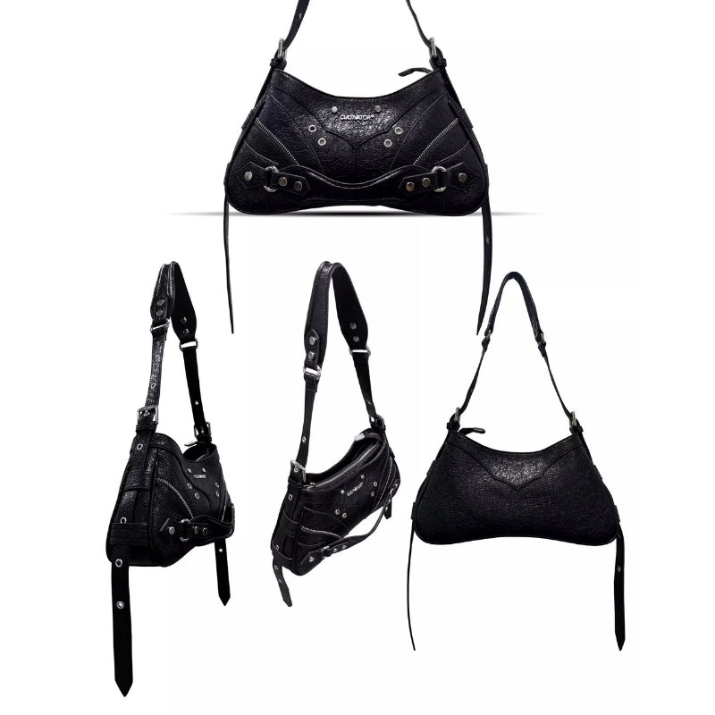 CULTIVATOR Niche Waxed PU Shoulder Bag Y2K