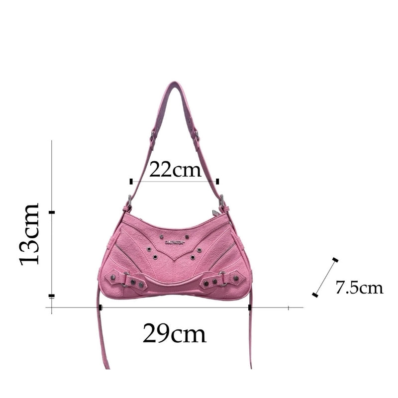 CULTIVATOR Niche Waxed PU Shoulder Bag Y2K