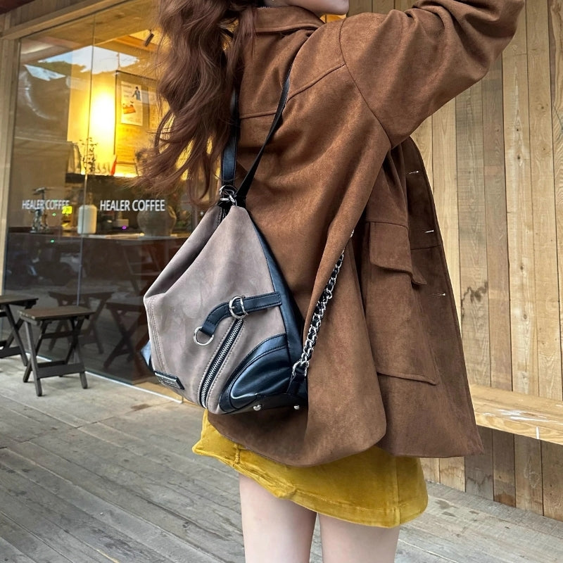 CULTIVATOR Original Niche Suede-Texture Multi-Function Women’s Backpack