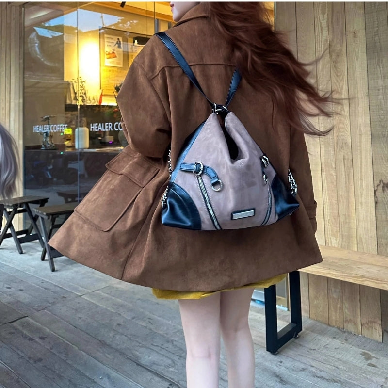 CULTIVATOR Original Niche Suede-Texture Multi-Function Women’s Backpack