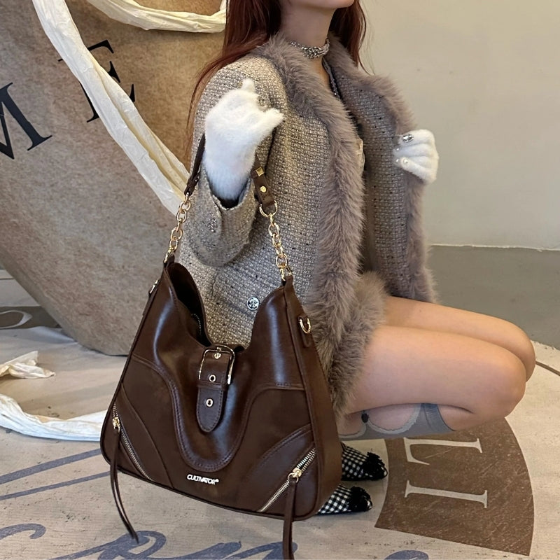 CULTIVATOR Original Niche Retro PU Handbag – Women’s Shoulder Bag