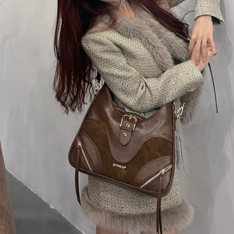 CULTIVATOR Original Niche Retro PU Handbag – Women’s Shoulder Bag