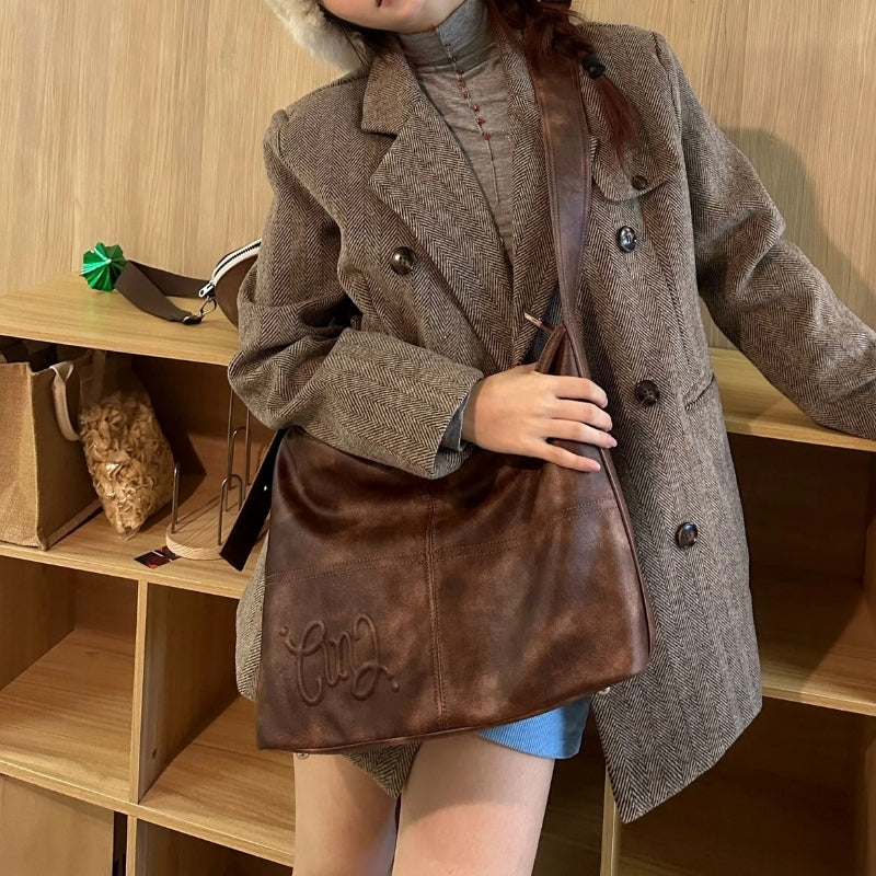 CULTIVATOR Original Niche Retro COY PU Handbag – Women’s Soft Shoulder Tote