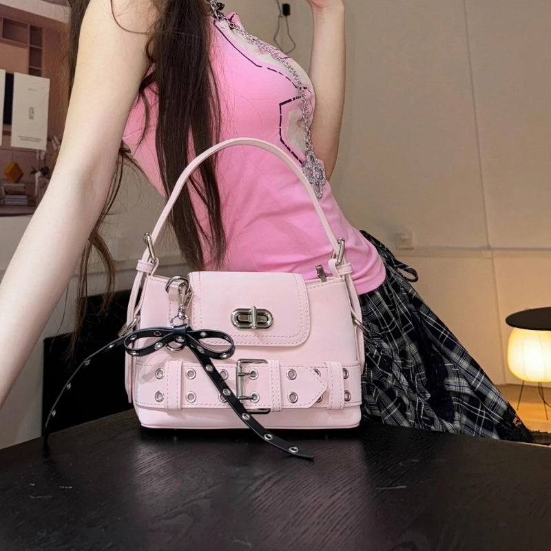 CULTIVATOR Original Retro Contrast PU Mini Handbag – Women’s Shoulder Bag