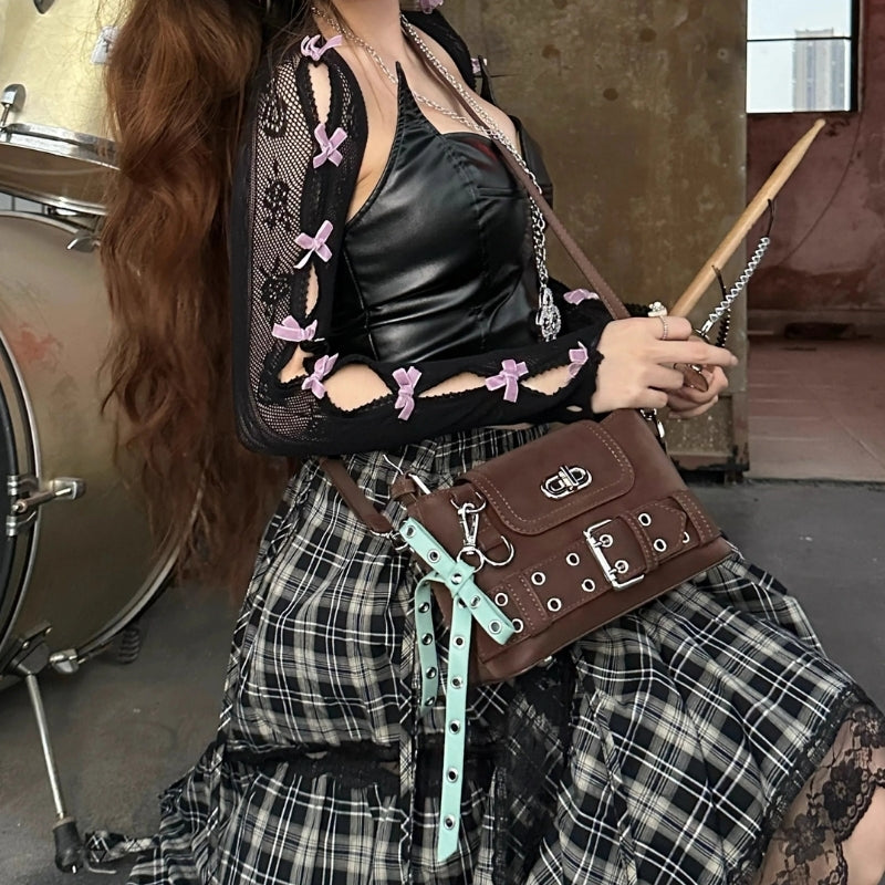 CULTIVATOR Original Retro Contrast PU Mini Handbag – Women’s Shoulder Bag