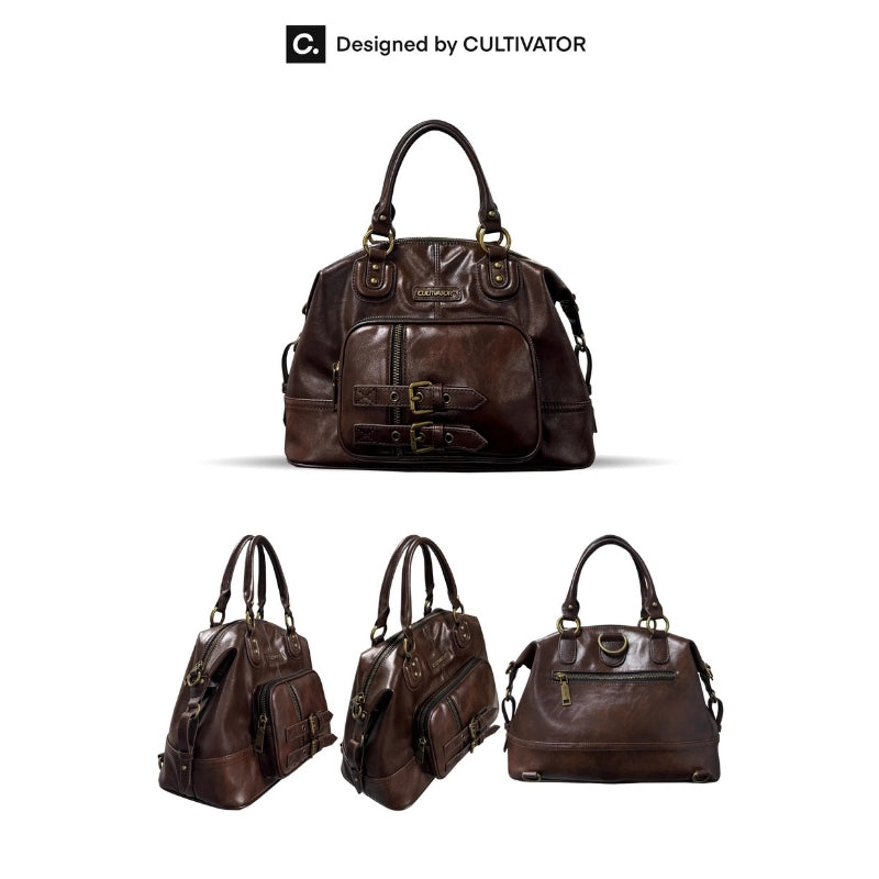 CULTIVATOR Original Niche Vintage Wax PU Handbag