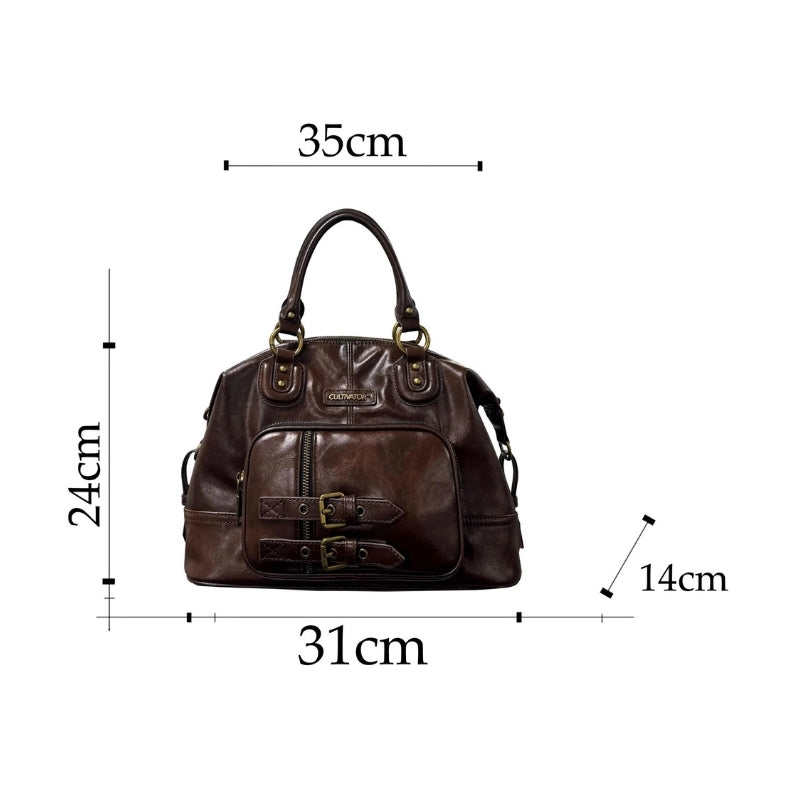 CULTIVATOR Original Niche Vintage Wax PU Handbag