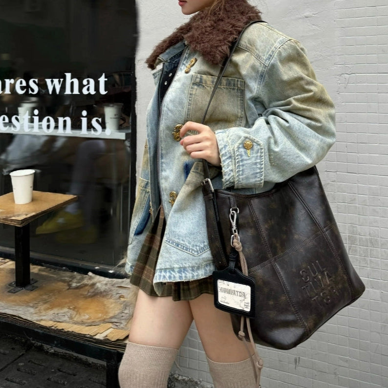 CULTIVATOR Niche Retro Maillard Crossbody Bag