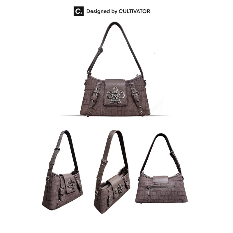 CULTIVATOR Original Orkide Stone-Pattern PU Handbag