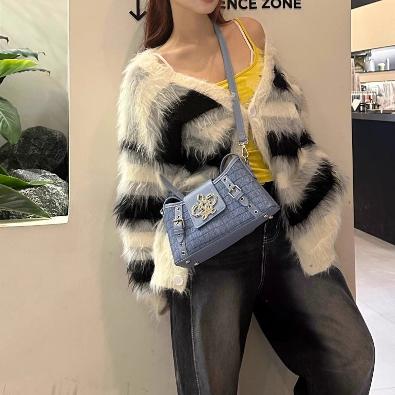 CULTIVATOR Original Orkide Stone-Pattern PU Handbag