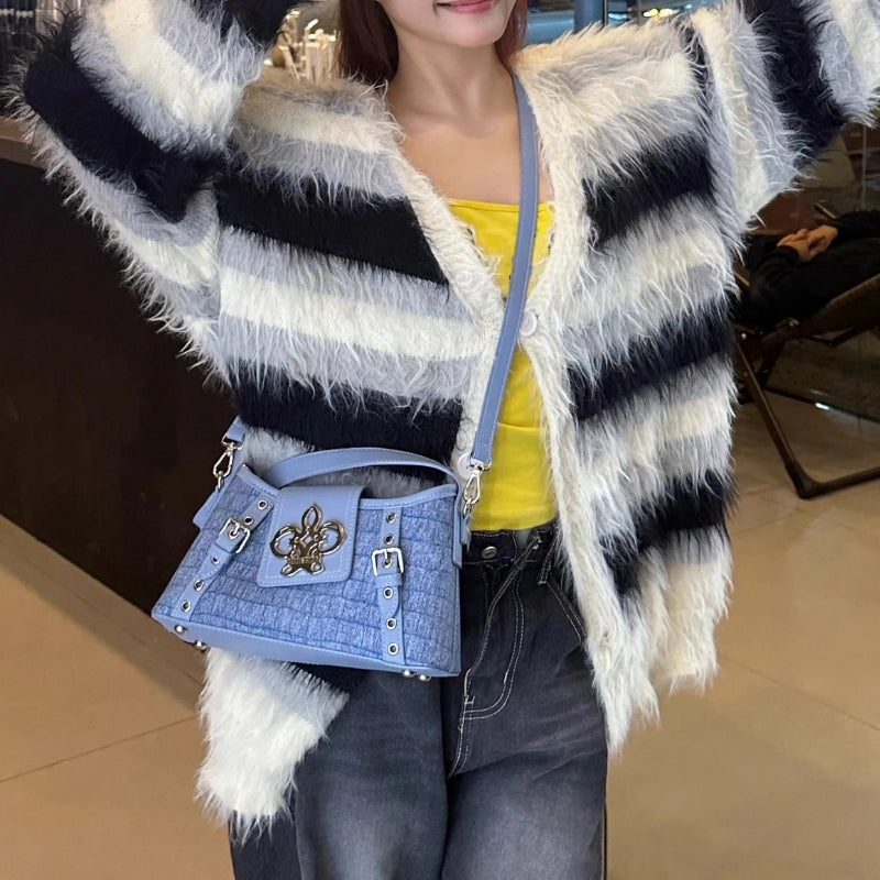 CULTIVATOR Original Orkide Stone-Pattern PU Handbag