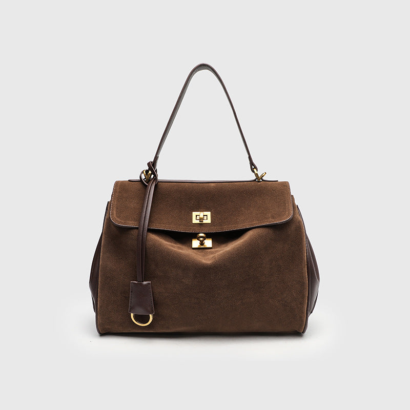 DEUTZA Sorell Suede Leather Shoulder Bag