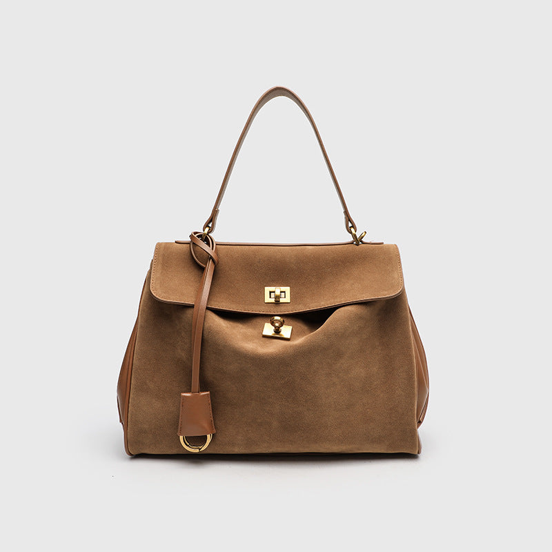 DEUTZA Sorell Suede Leather Shoulder Bag