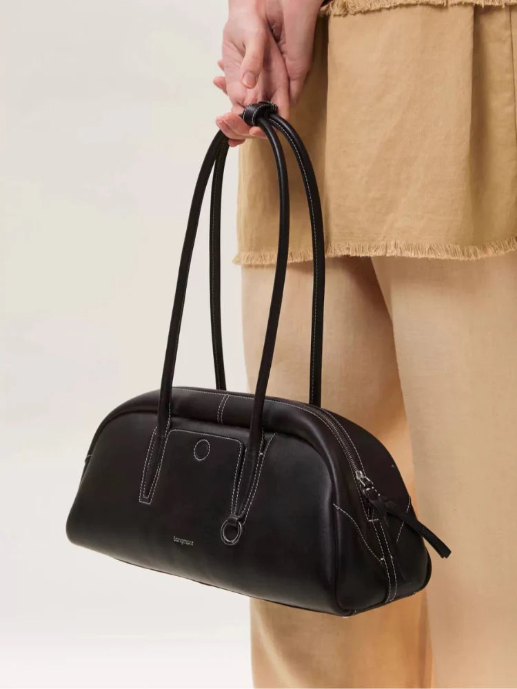 DEUTZA NOIR BOWLING BAG – LÜKS DERİ KADIN ÇANTA