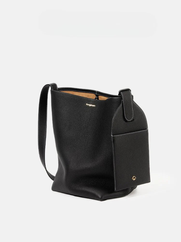 DEUTZA NOIR BUCKET – LÜKS DERİ KADIN BUCKET ÇANTA