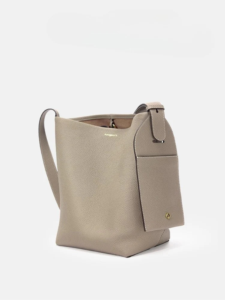 DEUTZA NOIR BUCKET – LÜKS DERİ KADIN BUCKET ÇANTA