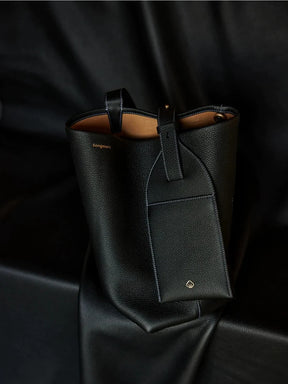 DEUTZA NOIR BUCKET – LÜKS DERİ KADIN BUCKET ÇANTA