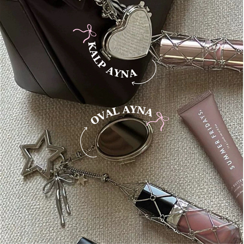 DEUTZA Mirror Lip Charm – Luxury Lipstick Chain Key Accessory