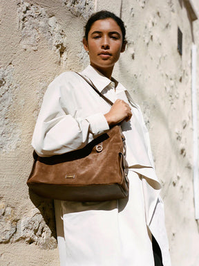 SIENA HOBO VINTAGE SÜET OMUZ ÇANTASI