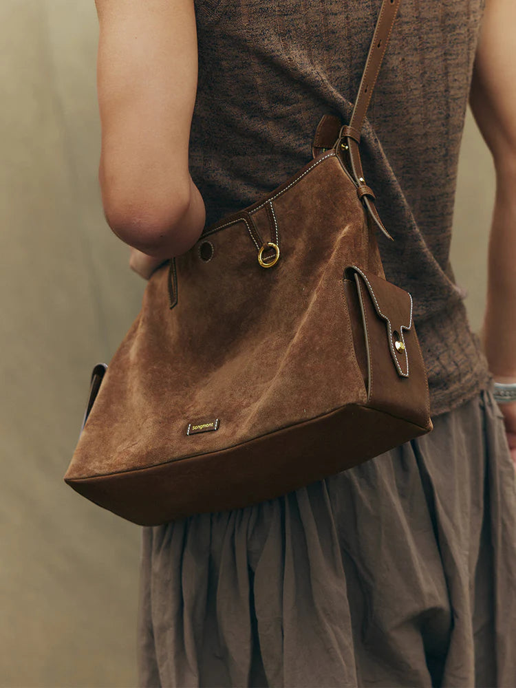 SIENA HOBO VINTAGE SÜET OMUZ ÇANTASI