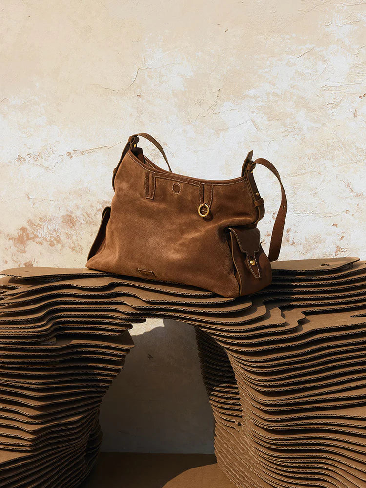 SIENA HOBO VINTAGE SÜET OMUZ ÇANTASI