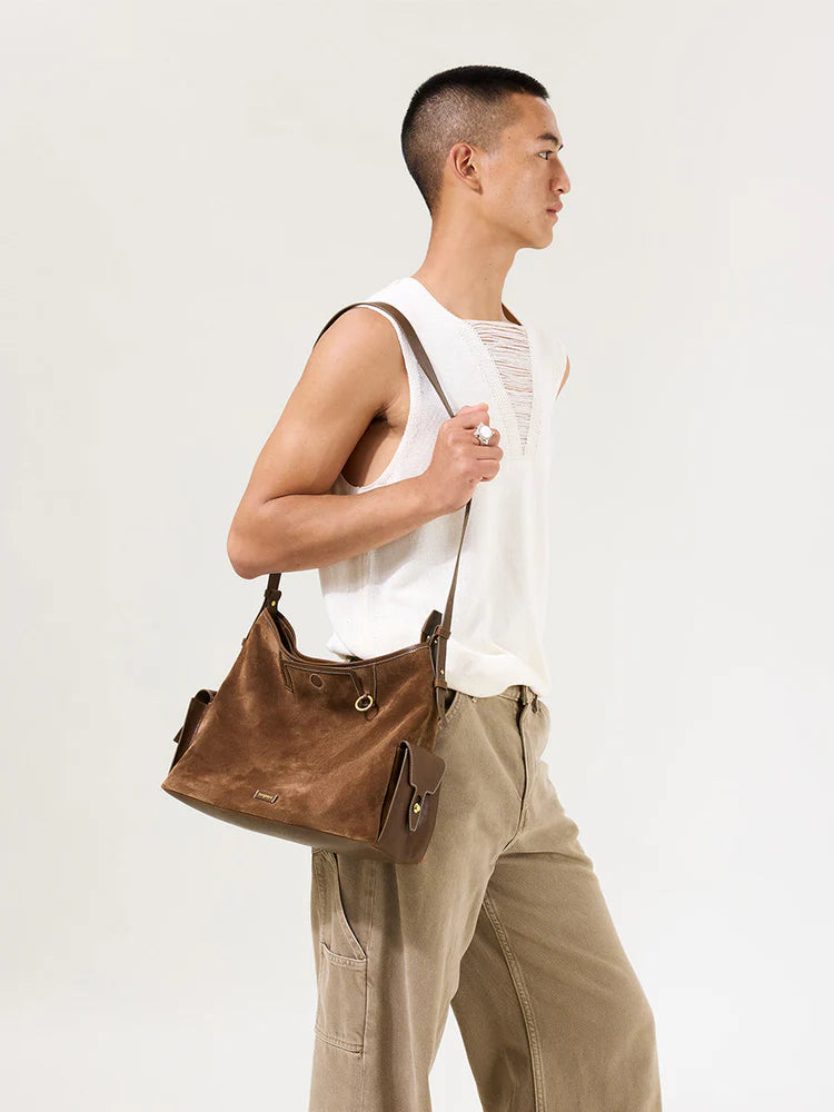 SIENA HOBO VINTAGE SÜET OMUZ ÇANTASI