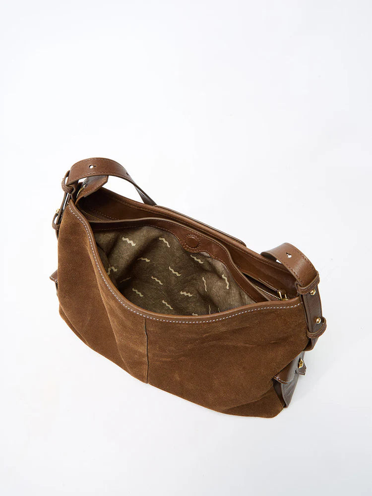 SIENA HOBO VINTAGE SÜET OMUZ ÇANTASI