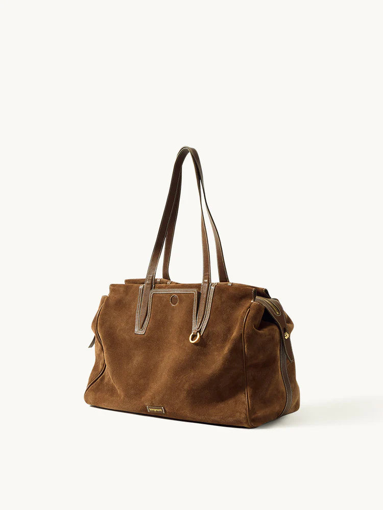 MEDIUM SIENA VINTAGE SÜET OMUZ ÇANTASI