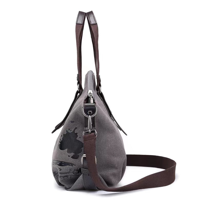 Bolso bandolera de mujer con estampado de grafiti sólido 