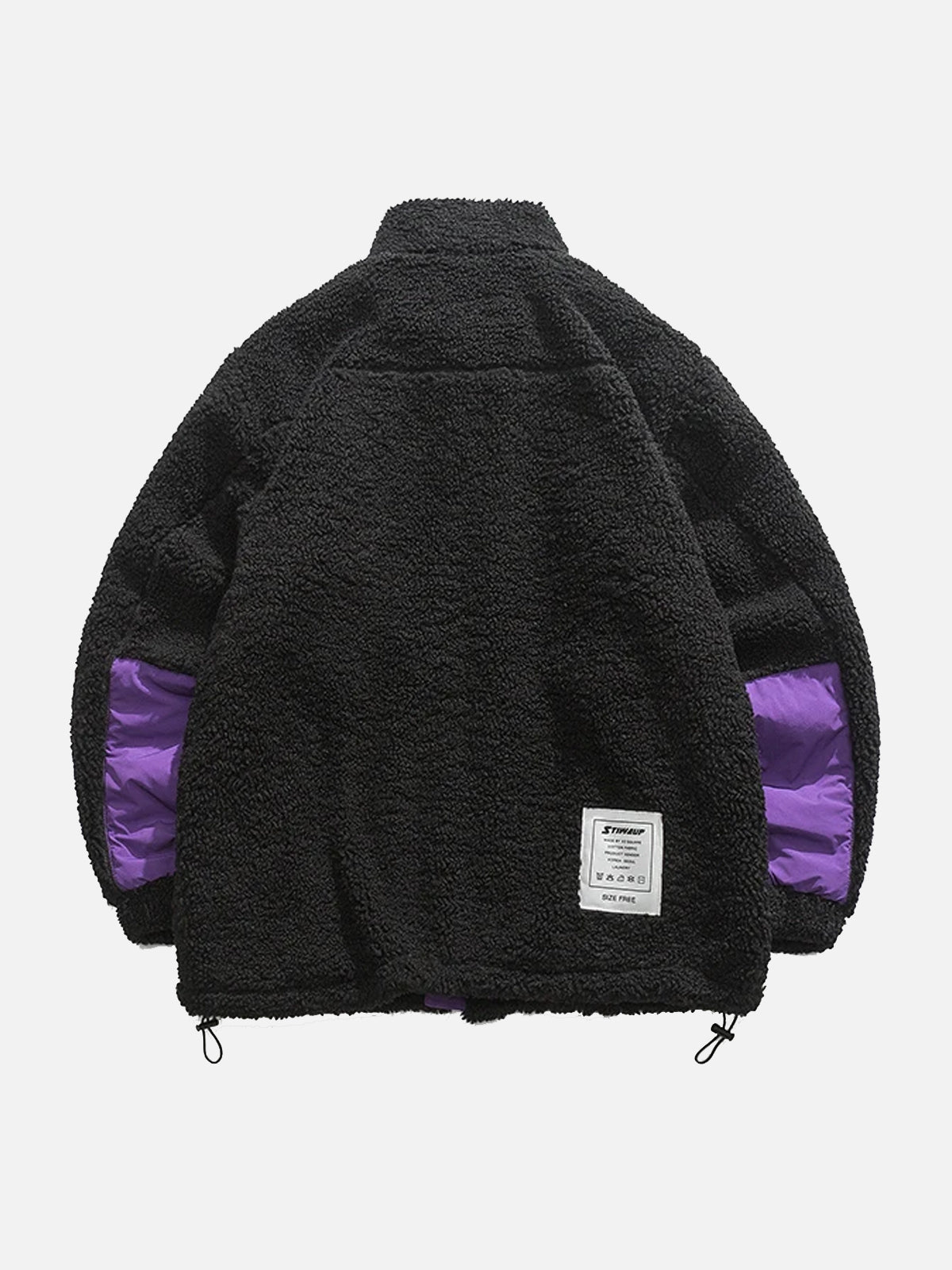 X Stiwaup Embroidered Oversize Fluffy Ceket