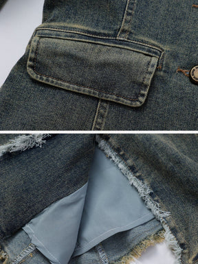 Washed Vintage Denim Ceket